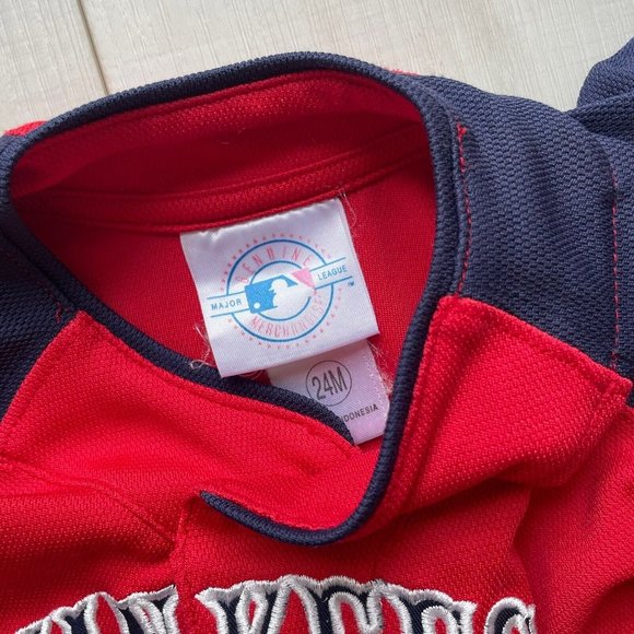 Alex Rodriguez Yankees Baby Jersey 24 Months MLB Button Up Red New York - Picture 2 of 3